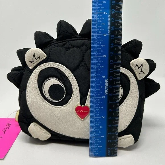Betsey Johnson Pink Hedgehog Kitsch Cosmetic Pencil Travel Bag New with Tag - Picture 13 of 16